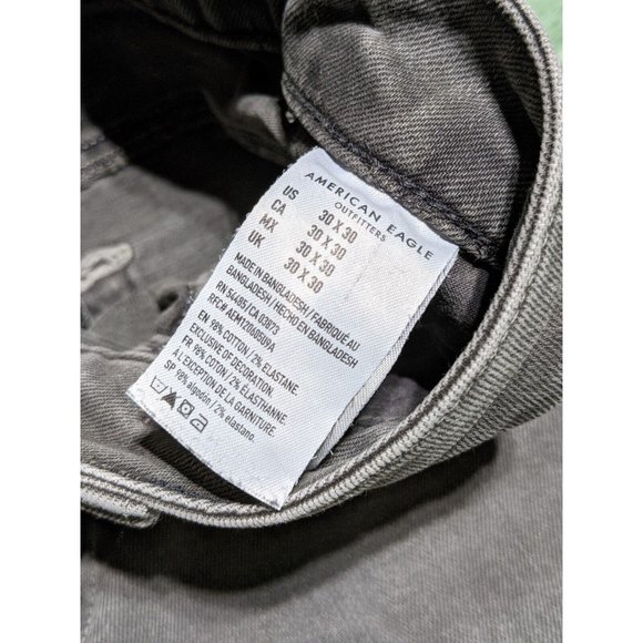 🍑American Eagle Next Level Flex Men’s Skinny Acid Wash Jeans (Size 30) 616 - Picture 4 of 7